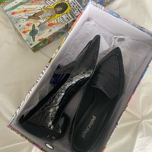 Jeffrey Campbell Leather Croc Loafers